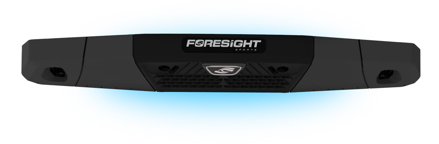 Foresight Falcon Launch Monitor front view showcasing advanced golf tracking technology.